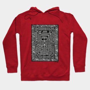 Black and White  Abstract Surfer Hoodie